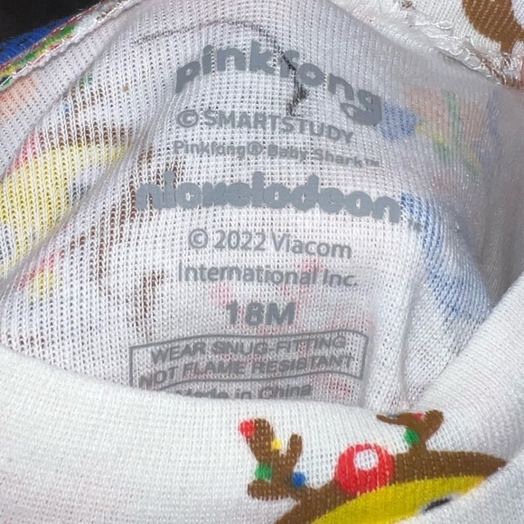 Baby Shark Long Sleeve Christmas Pajama Pants Set Sleepwear, Size 18 months - Picture 2 of 4